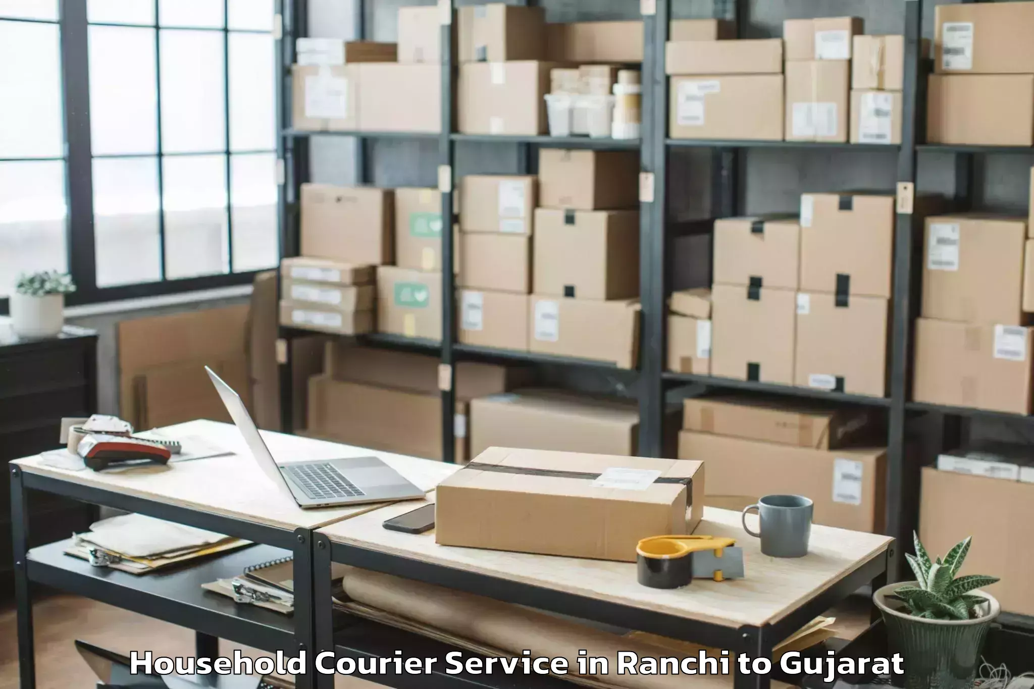 Easy Ranchi to Lavad Household Courier Booking